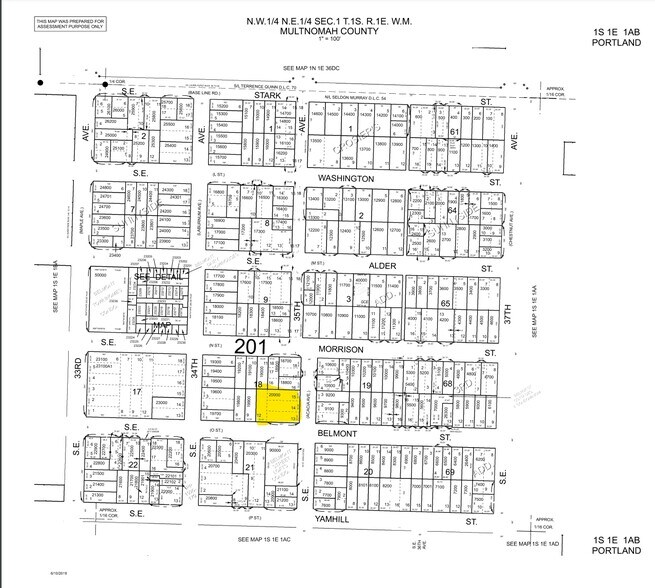 3433-3451 SE Belmont St, Portland, OR à louer - Plan cadastral – Image 2 sur 2