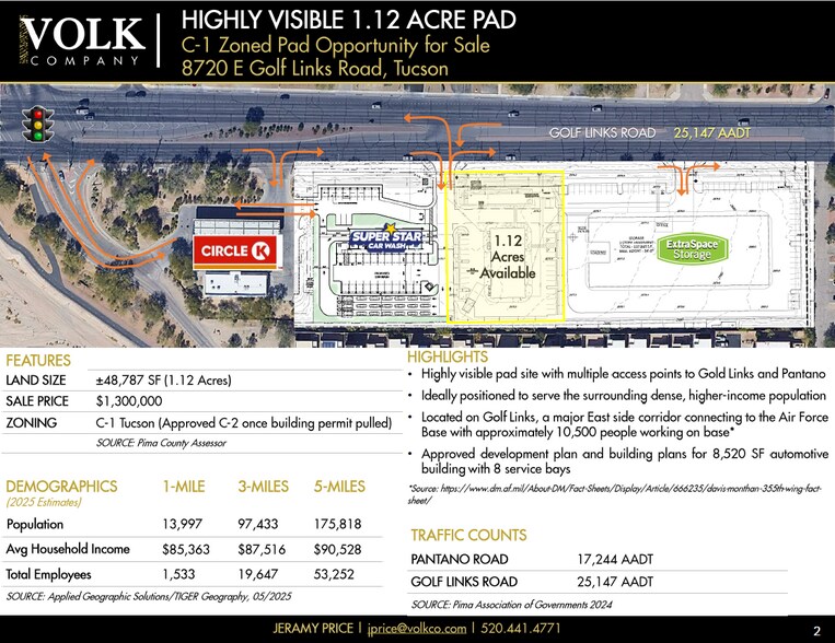 8720 E Golf Links Rd, Tucson, AZ à vendre - Aérien – Image 2 sur 5