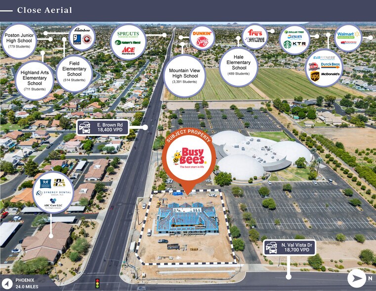 3544 E Brown Rd, Mesa, AZ à vendre - Aérien – Image 2 sur 4