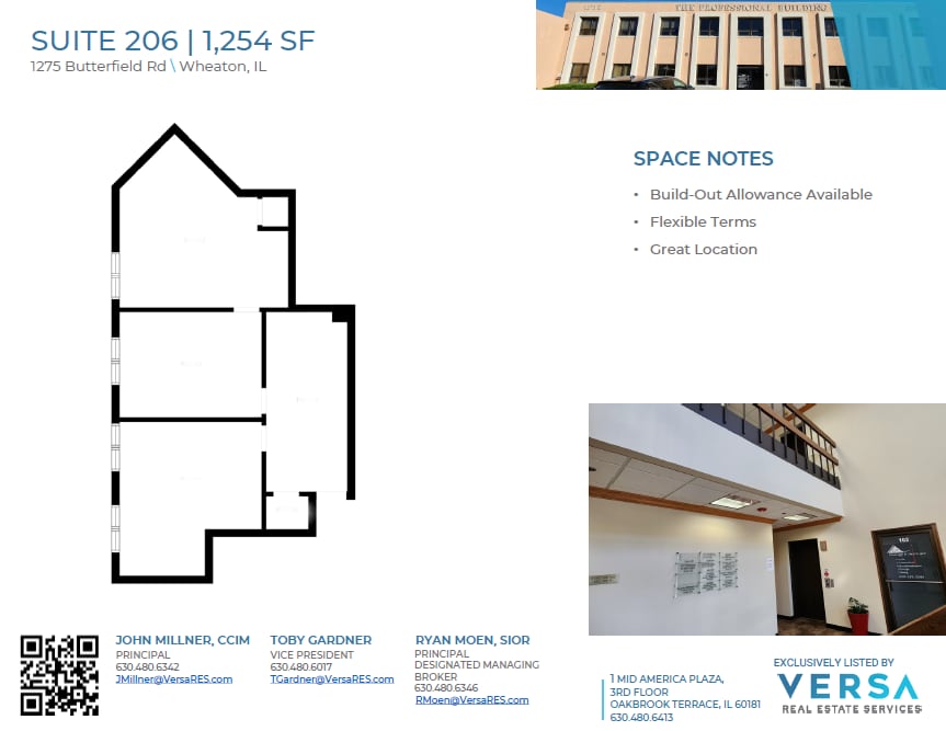 1275 E Butterfield Rd, Wheaton, IL à louer Plan d’étage– Image 1 sur 1