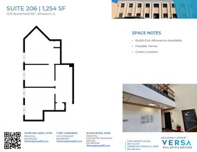 1275 E Butterfield Rd, Wheaton, IL à louer Plan d’étage– Image 1 sur 1