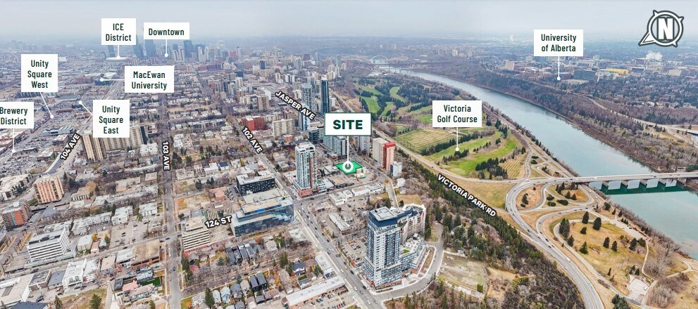12302 Jasper Av NW, Edmonton, AB à vendre Aérien– Image 1 sur 2