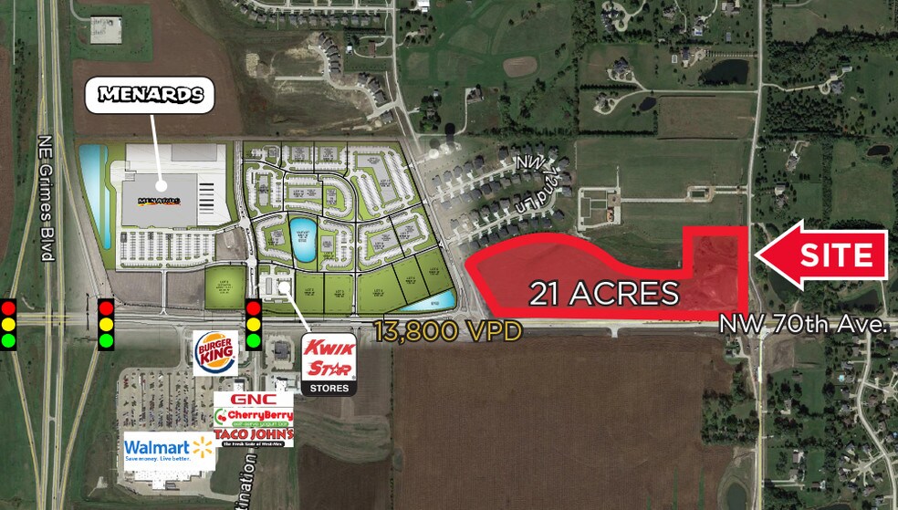 NW 70th & NW 107th, Johnston, IA à vendre - Photo principale – Image 1 sur 6