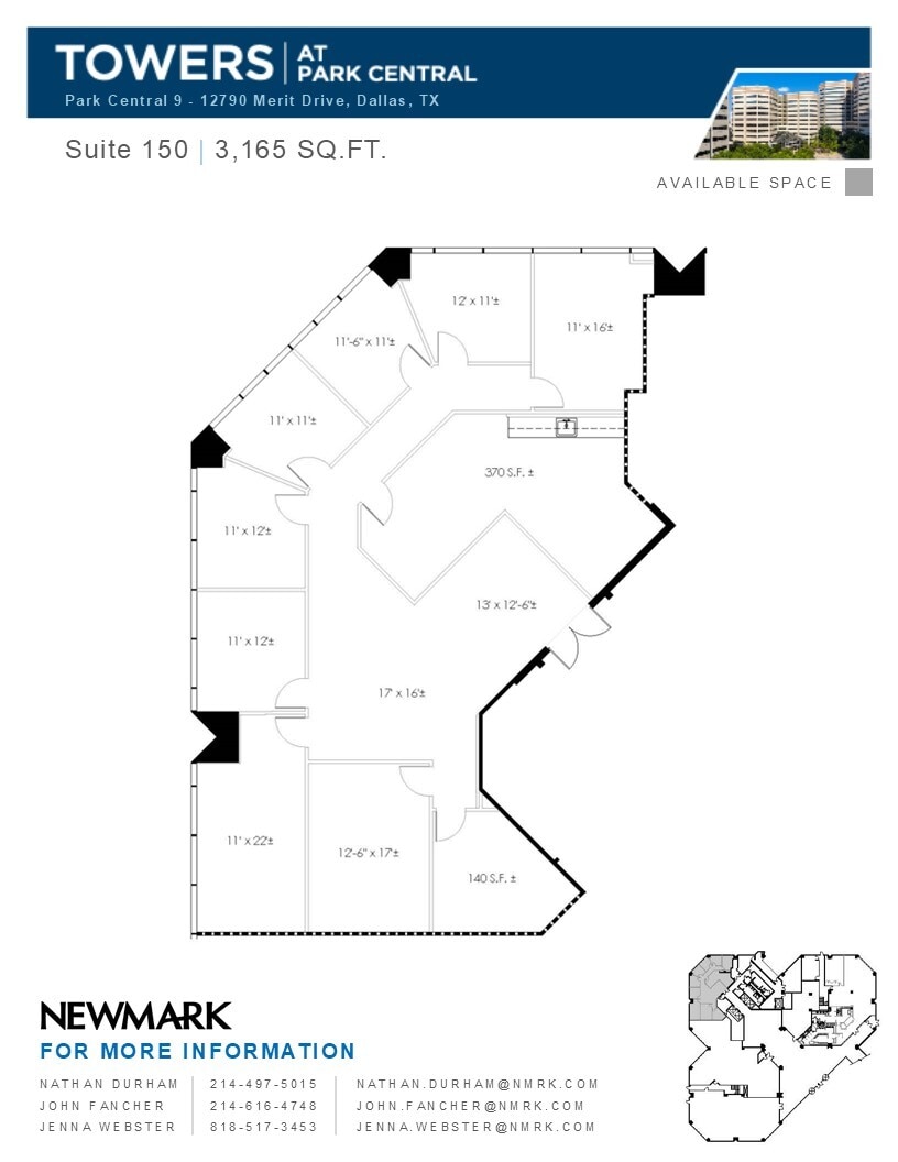 12750 Merit Dr, Dallas, TX à louer Plan d’étage– Image 1 sur 2