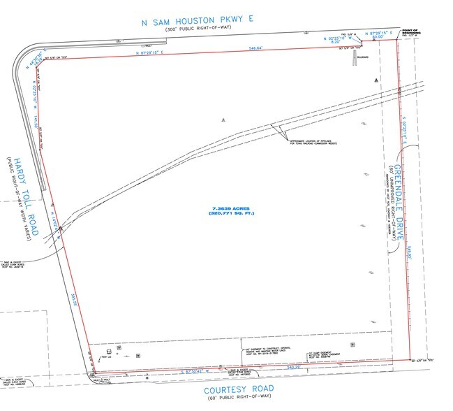 N Sam Houston Pkwy E @ Hardy Toll Rd, Houston, TX à vendre - Plan de site – Image 2 sur 2