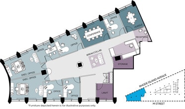 1730 Rhode Island Ave NW, Washington, DC à louer Plan d’étage– Image 1 sur 1