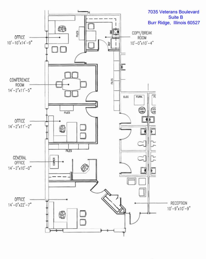 7025-7035 Veterans Blvd, Burr Ridge, IL 60527 - Lot 7035 B - - Plan d’étage - Image 1 of 1