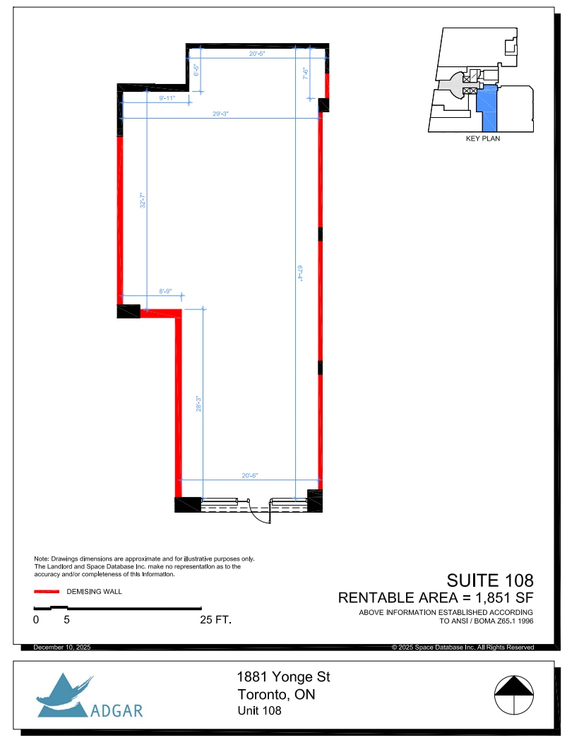 1881 Yonge St, Toronto, ON à louer Plan d’étage– Image 1 sur 1