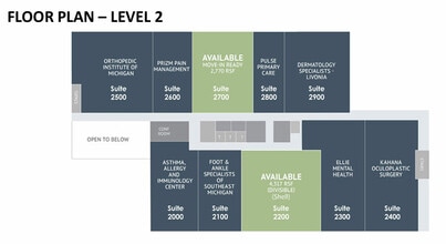 39000 W Seven Mile Rd, Livonia, MI à louer Plan d’étage– Image 2 sur 2