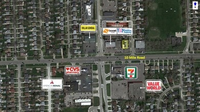 18703 E 10 Mile Rd, Roseville, MI - Vue aérienne  vue de carte