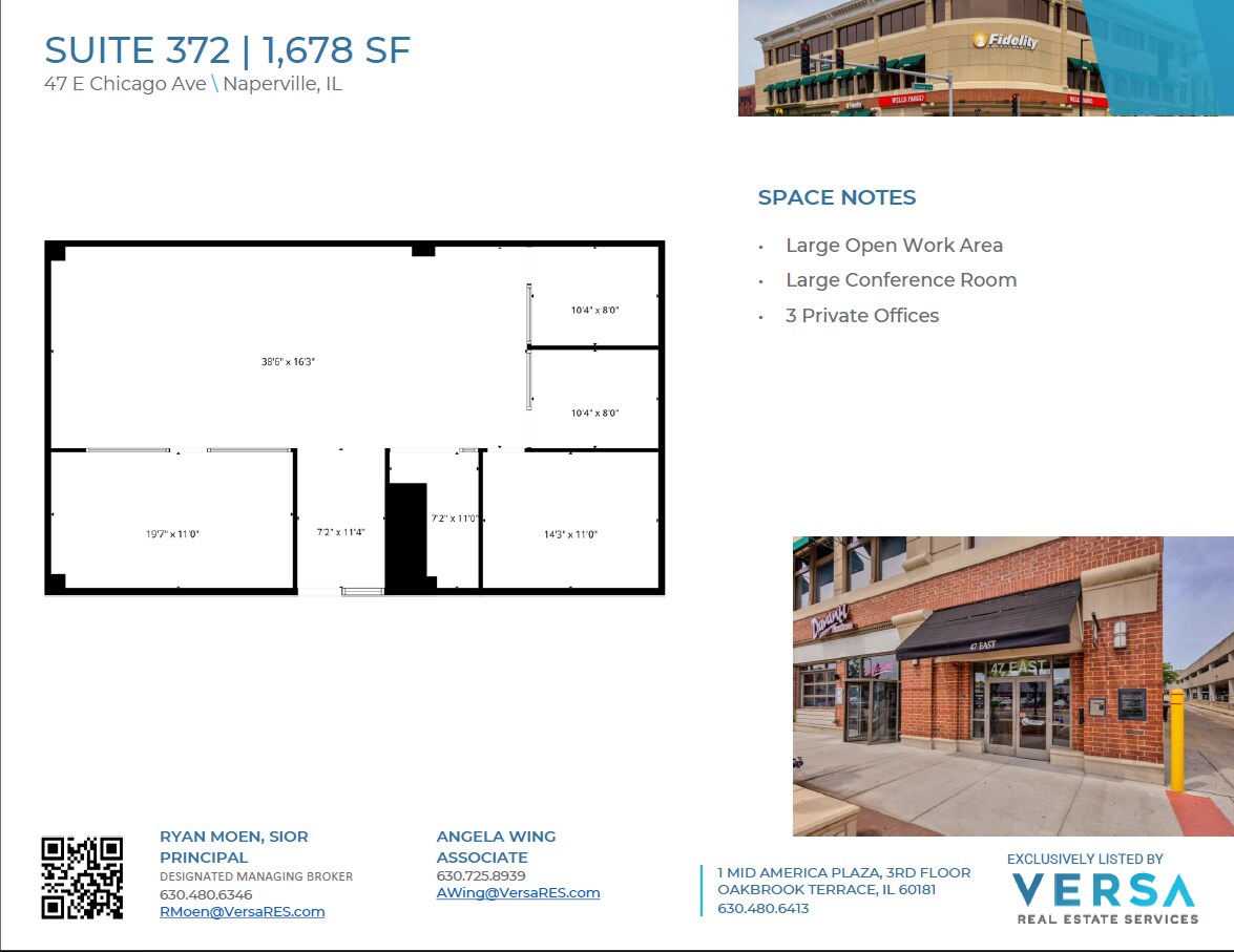 47 E Chicago Ave, Naperville, IL à louer Plan d’étage– Image 1 sur 1