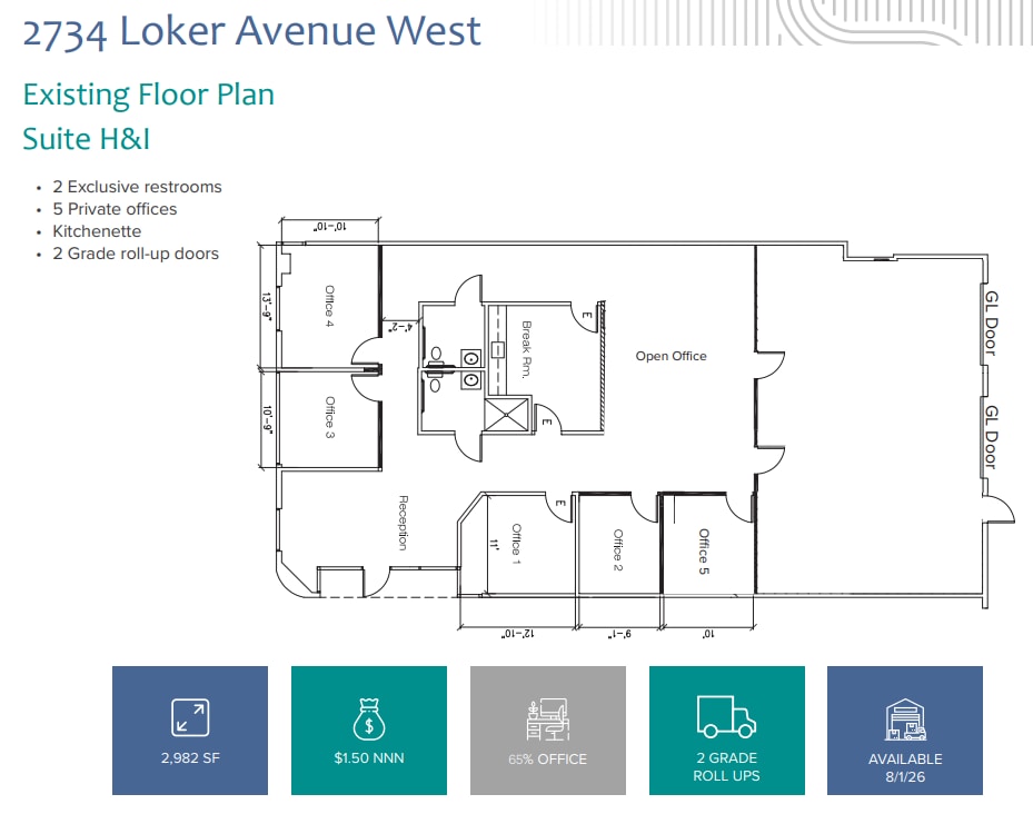 2720 Loker Ave W, Carlsbad, CA à louer Plan d’étage– Image 1 sur 1