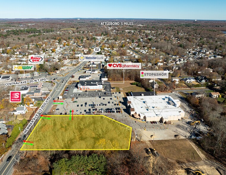 1477 Newman Ave, Seekonk, MA à vendre - Aérien – Image 2 sur 4