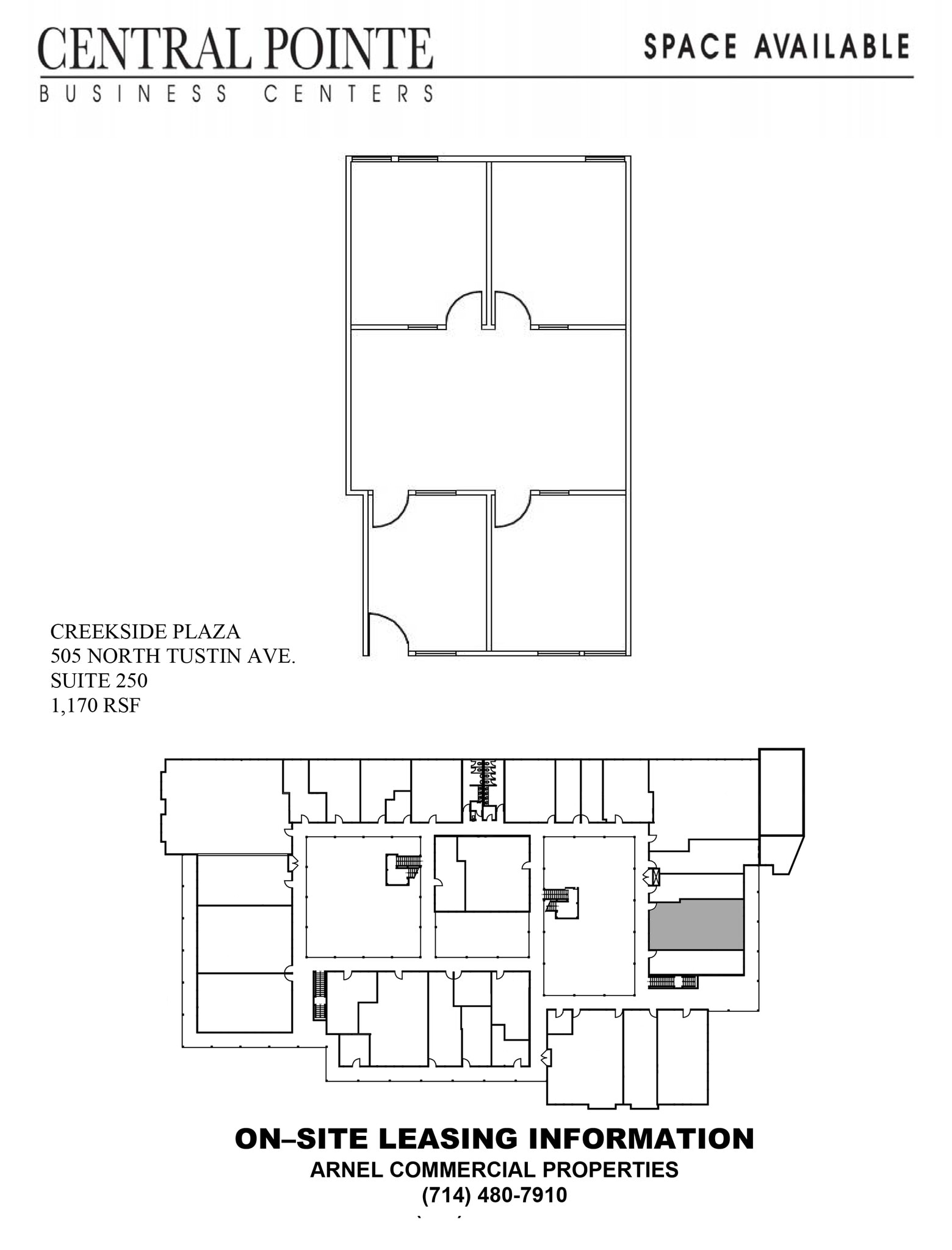 505 N Tustin Ave, Santa Ana, CA à louer Plan d’étage– Image 1 sur 1