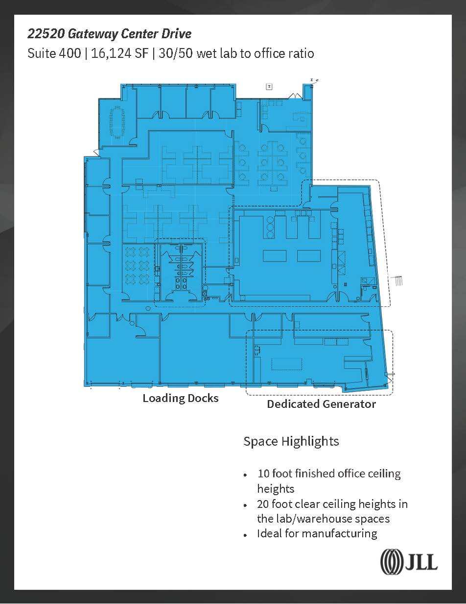 22520 Gateway Center Dr, Clarksburg, MD à louer Plan d’étage– Image 1 sur 1