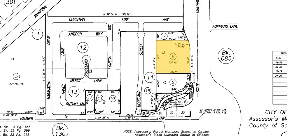 8103 N 99 Frontage Rd, Stockton, CA à vendre - Plan cadastral – Image 2 sur 5