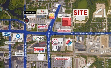 520 N Cunningham Ave, Urbana, IL - Vue aérienne  vue de carte