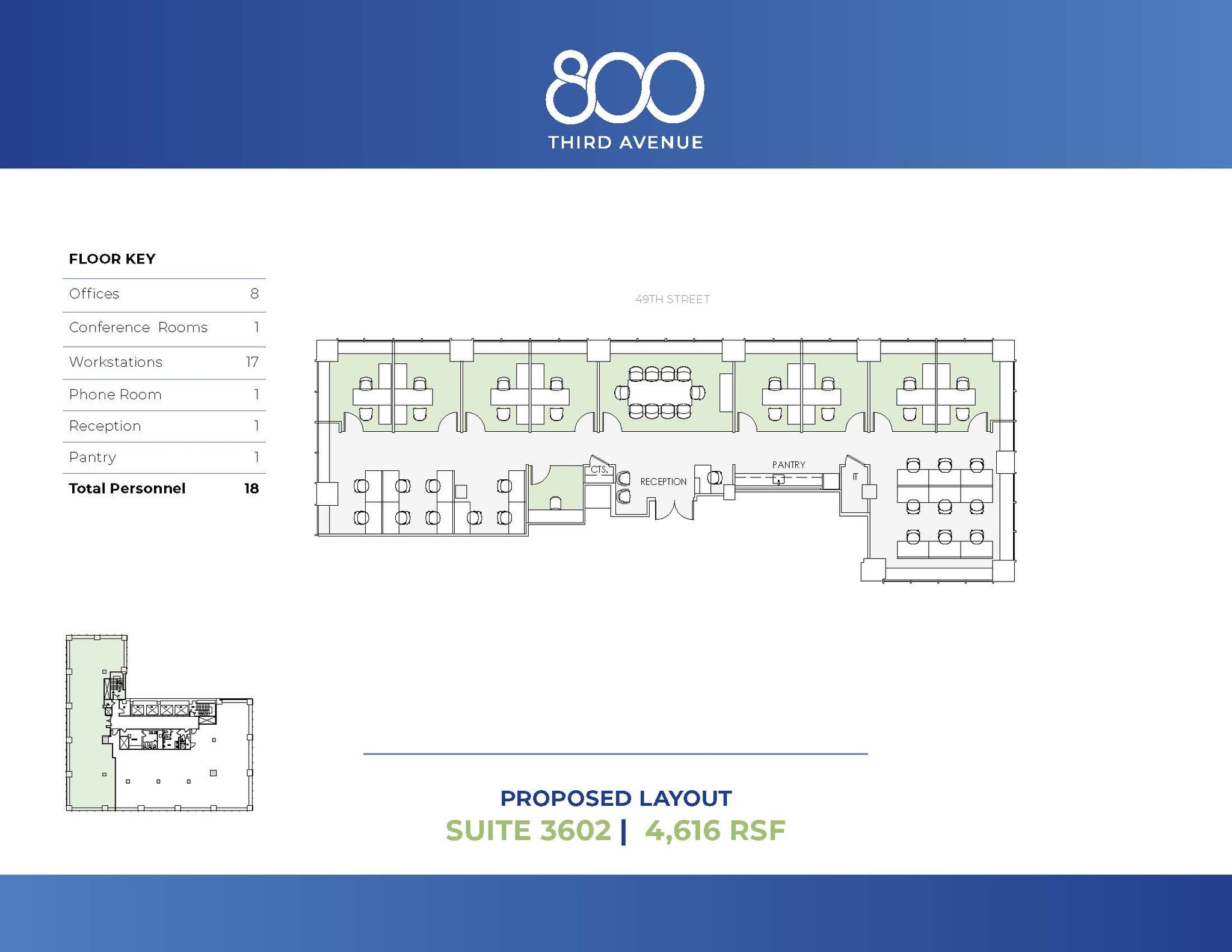 800 Third Ave, New York, NY à louer Plan d’étage– Image 1 sur 5