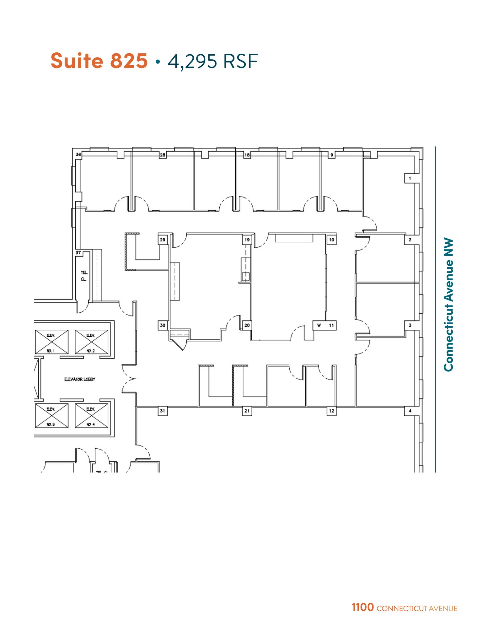 1100 Connecticut Ave NW, Washington, DC à louer Plan d’étage– Image 1 sur 6