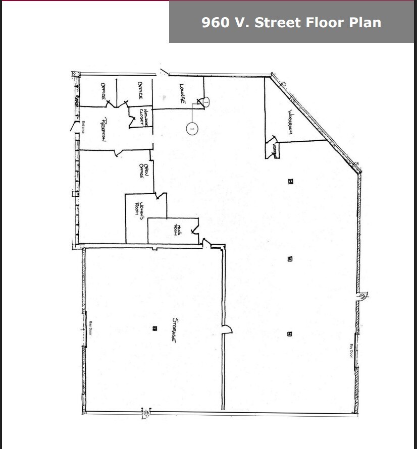 960 V St NE, Washington, DC à louer Plan d’étage– Image 1 sur 4