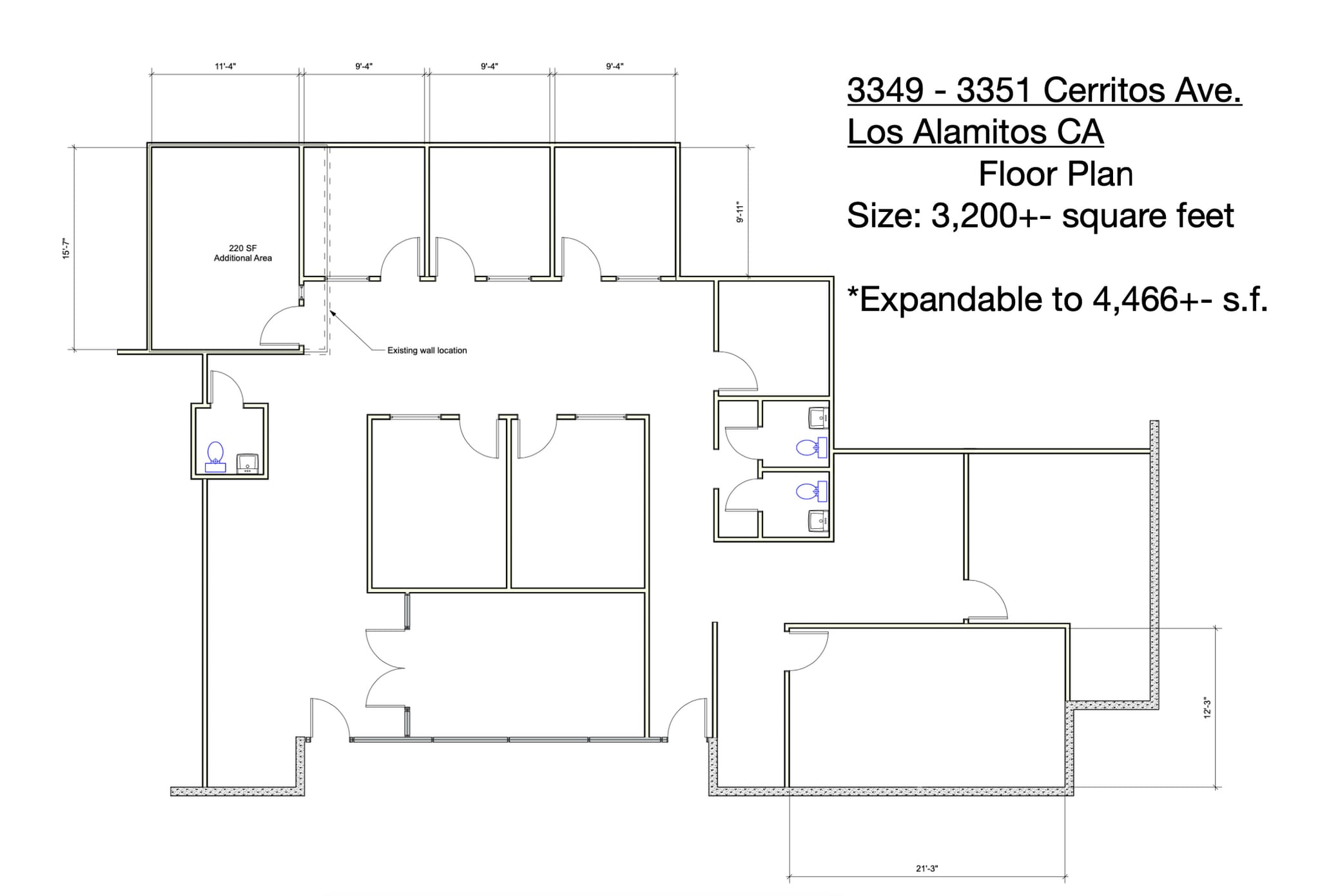 3341-3363 Cerritos Ave, Los Alamitos, CA à louer Plan d’étage– Image 1 sur 2