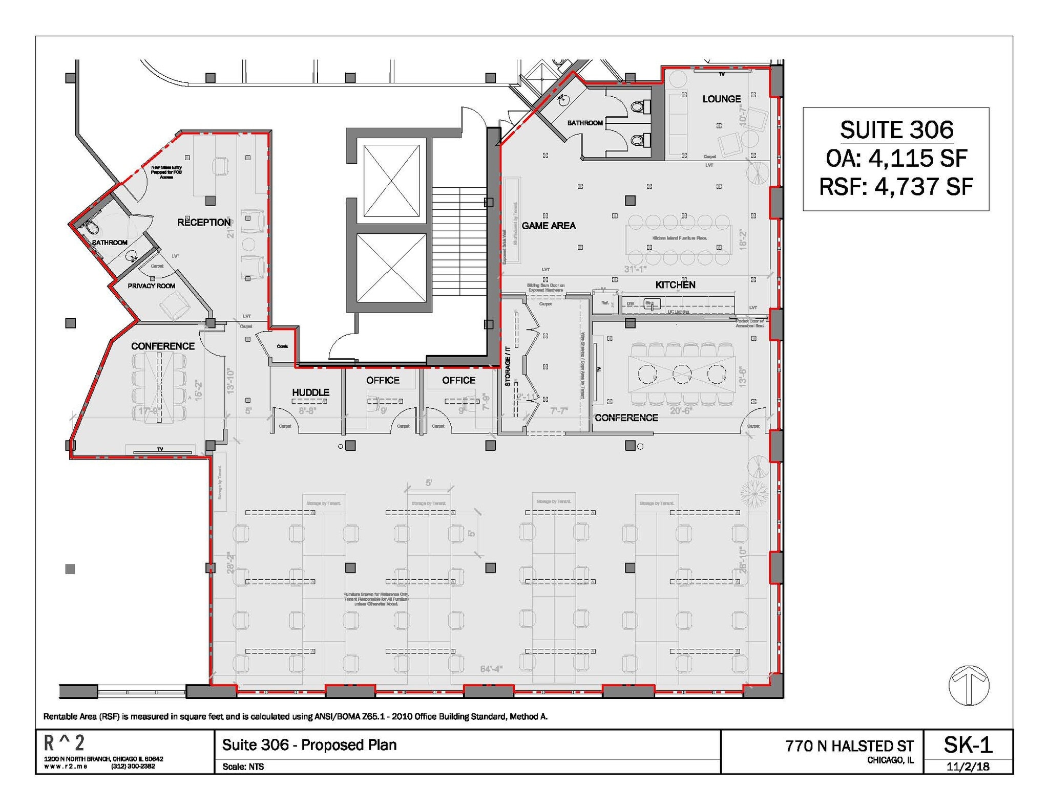 770 N Halsted St, Chicago, IL à louer Plan d’étage– Image 1 sur 6