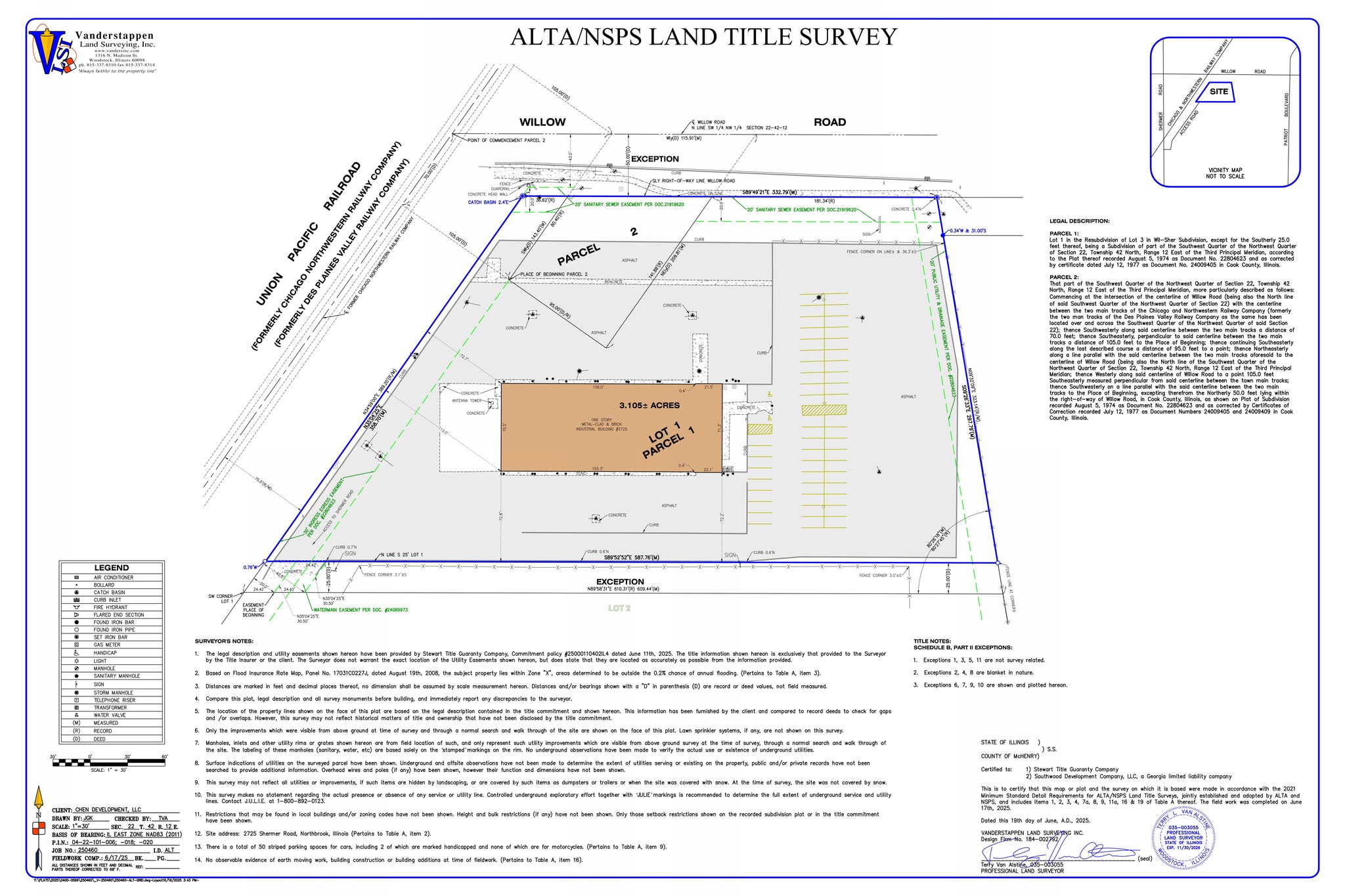 2725 Shermer Rd, Northbrook, IL à louer Plan de site– Image 1 sur 1