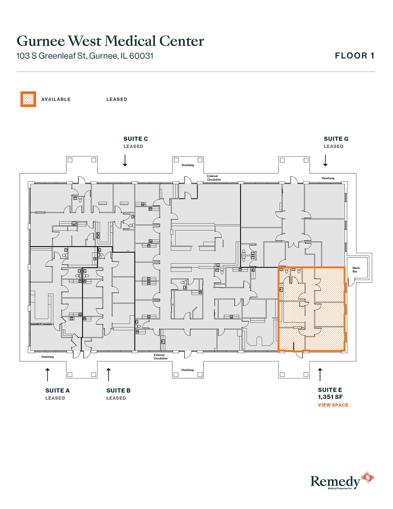 3 S Greenleaf Ave, Gurnee, IL à louer Plan d’étage– Image 1 sur 1
