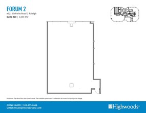 8521 Six Forks Rd, Raleigh, NC à louer Plan d’étage– Image 1 sur 1