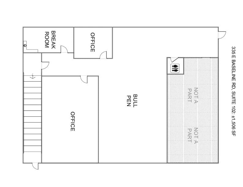 335 E Baseline Rd, Gilbert, AZ à louer Plan d’étage– Image 1 sur 8