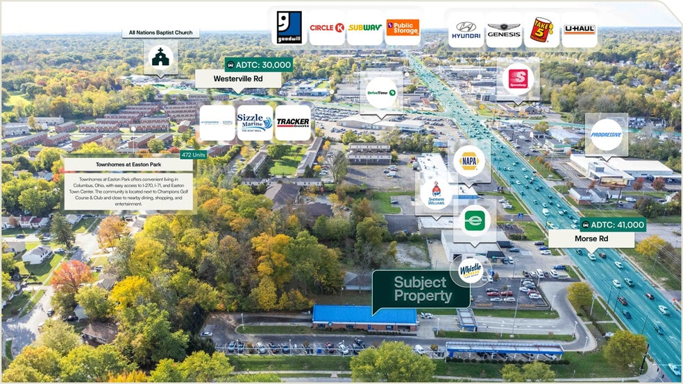 3267 Morse Rd, Columbus, OH à vendre - Aérien – Image 2 sur 3