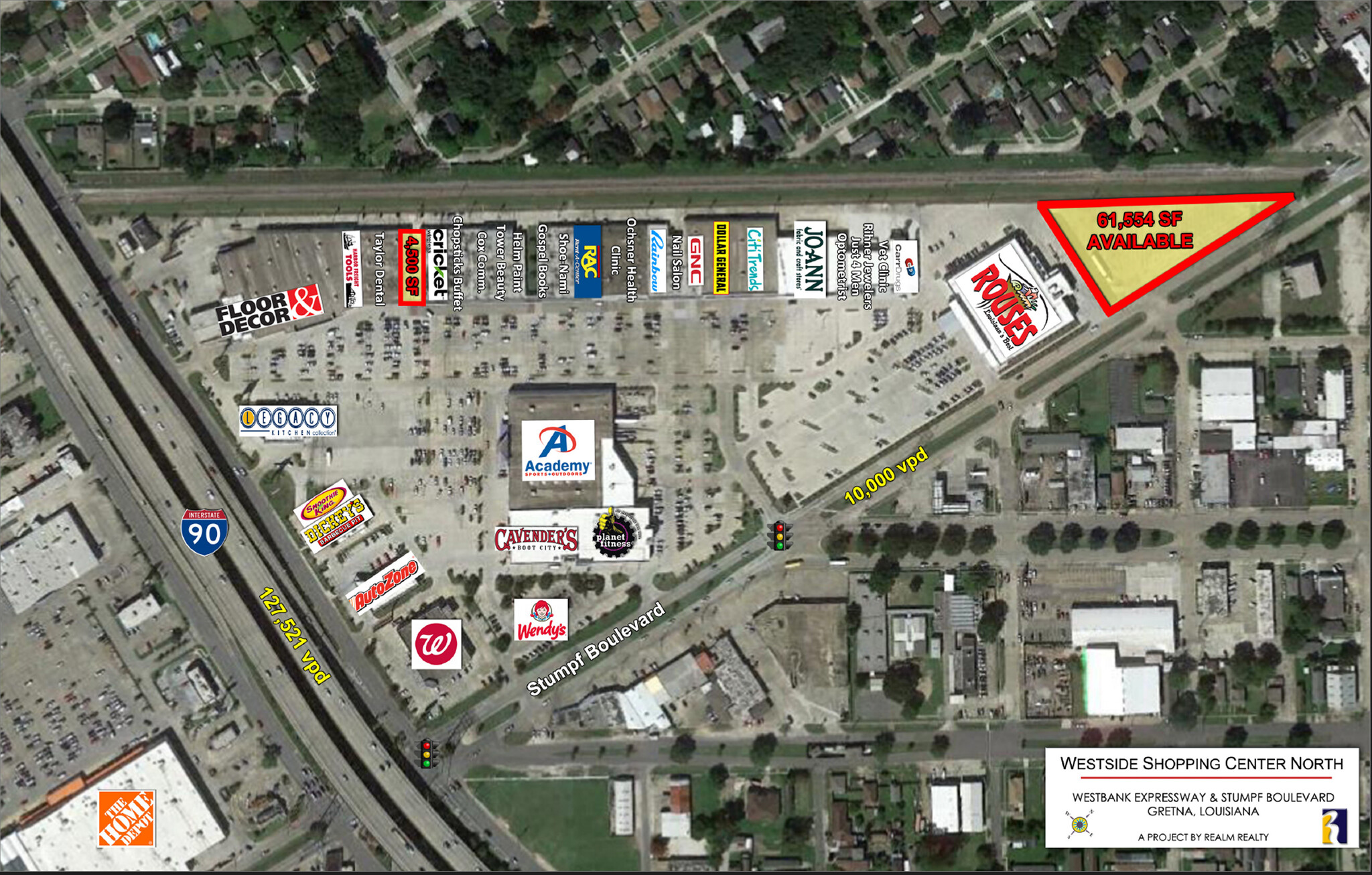 1 West Side Shopping Center, Gretna, LA à louer Photo de l’immeuble– Image 1 sur 2