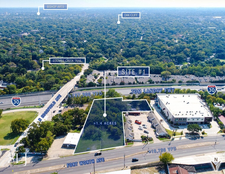 Fort Worth Ave portefeuille de 2 biens à vendre sur LoopNet.fr - Aérien – Image 3 sur 11