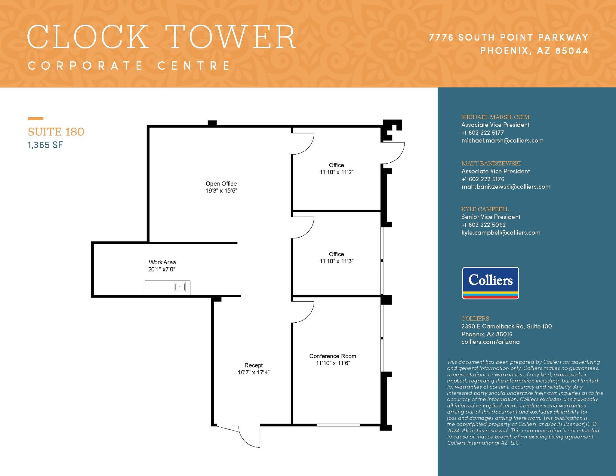 7776 S Pointe Pky W, Phoenix, AZ à louer Plan d’étage– Image 1 sur 1