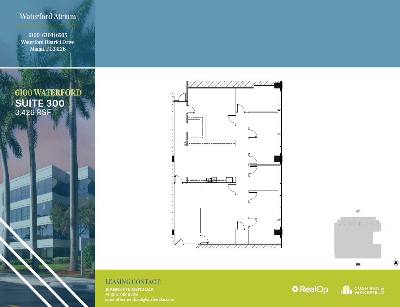 6303 Blue Lagoon Dr, Miami, FL à louer Plan d’étage– Image 1 sur 1