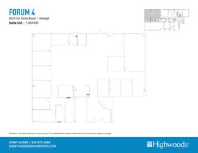 8529 Six Forks Rd, Raleigh, NC à louer Plan d’étage– Image 1 sur 1