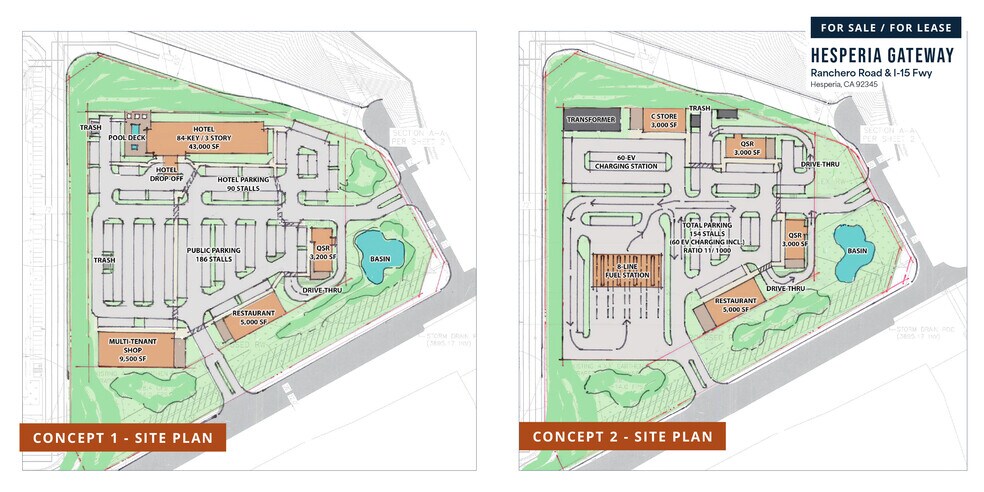 Ranchero Road & I-15 Fwy, Hesperia, CA à vendre - Plan de site – Image 2 sur 2