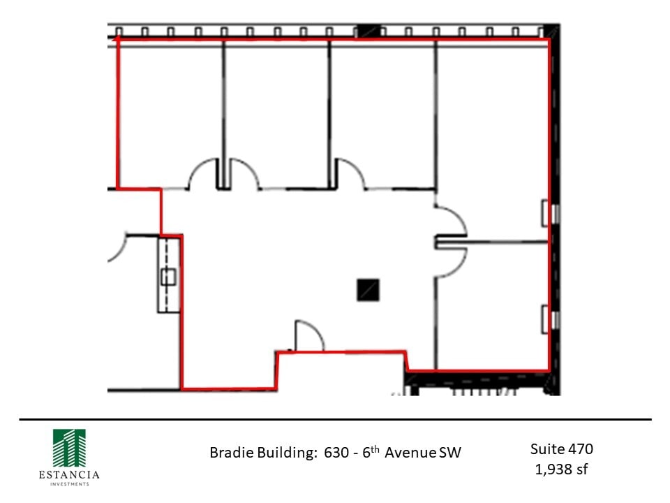 630 6th Ave SW, Calgary, AB à louer Plan d’étage– Image 1 sur 5