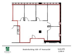 630 6th Ave SW, Calgary, AB à louer Plan d’étage– Image 1 sur 5