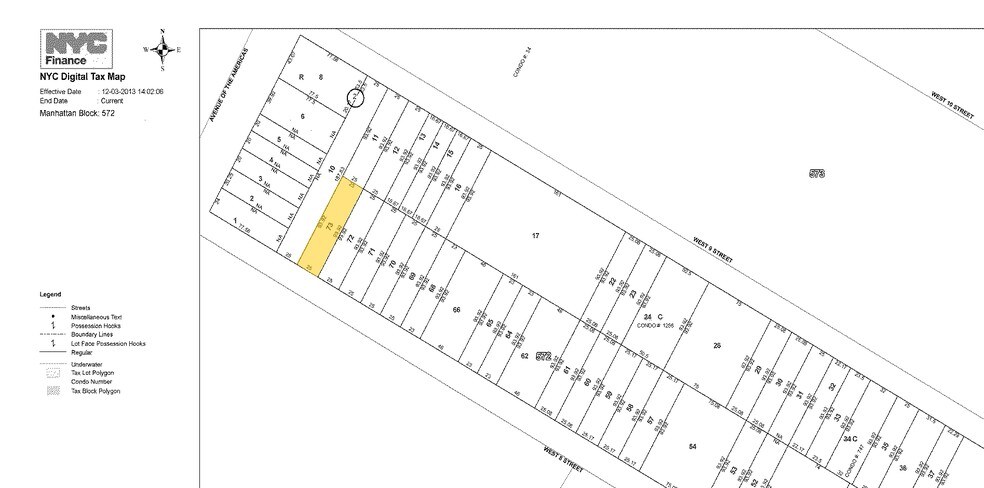 59 W 8th St, New York, NY à louer - Plan cadastral – Image 2 sur 4