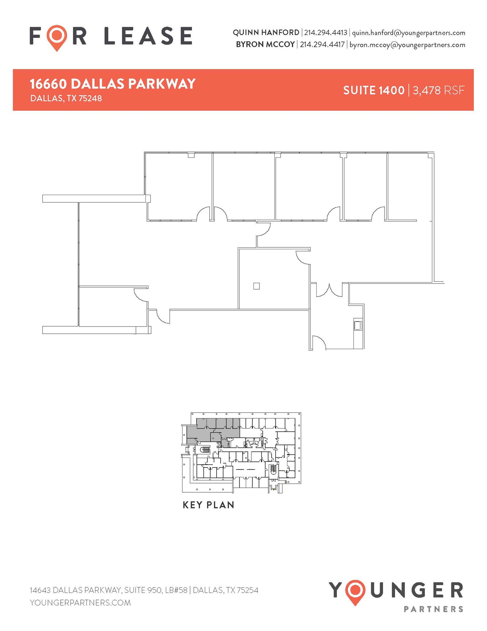 16610 N Dallas Pky, Dallas, TX à louer Plan d’étage– Image 1 sur 3