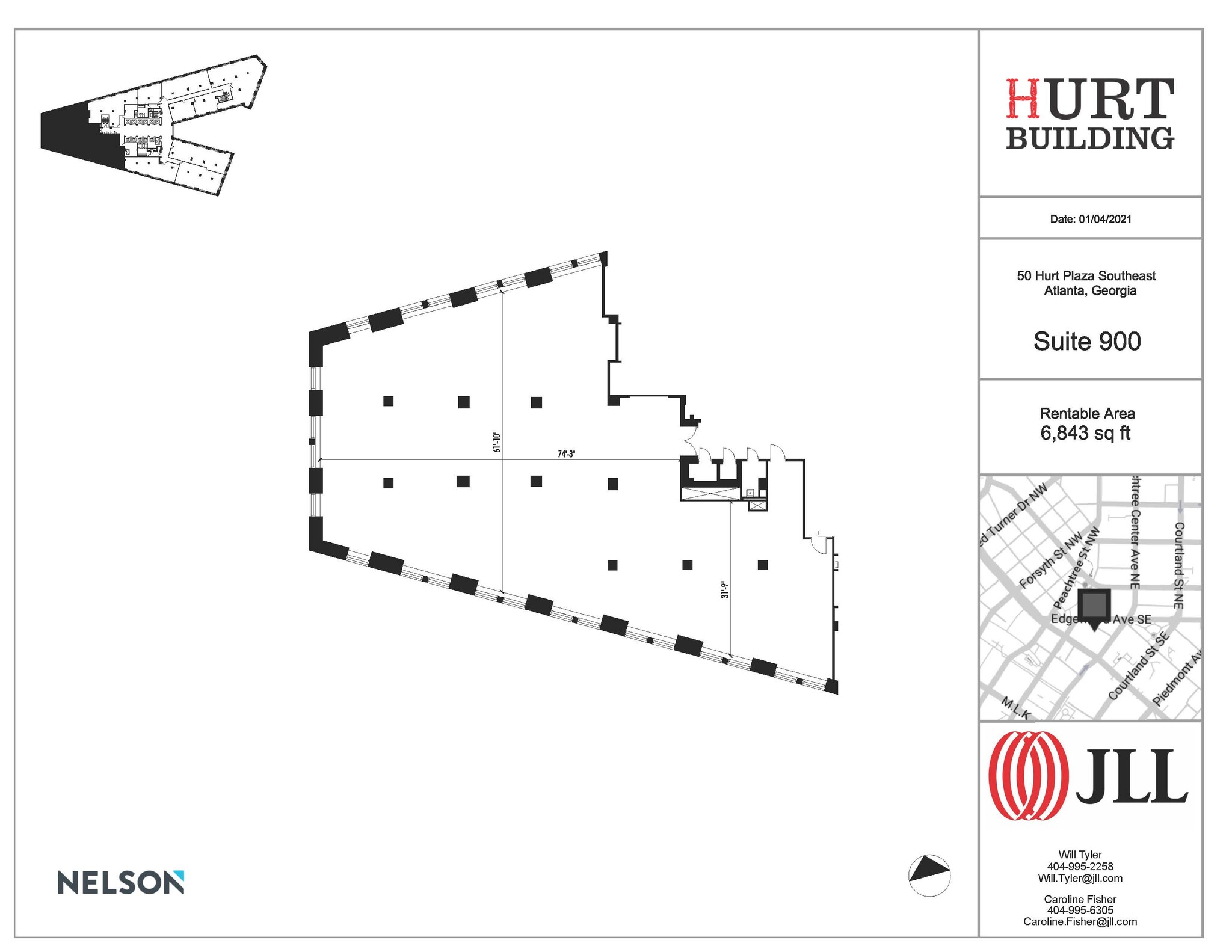 50 Hurt Plz SE, Atlanta, GA à louer Plan d’étage– Image 1 sur 1