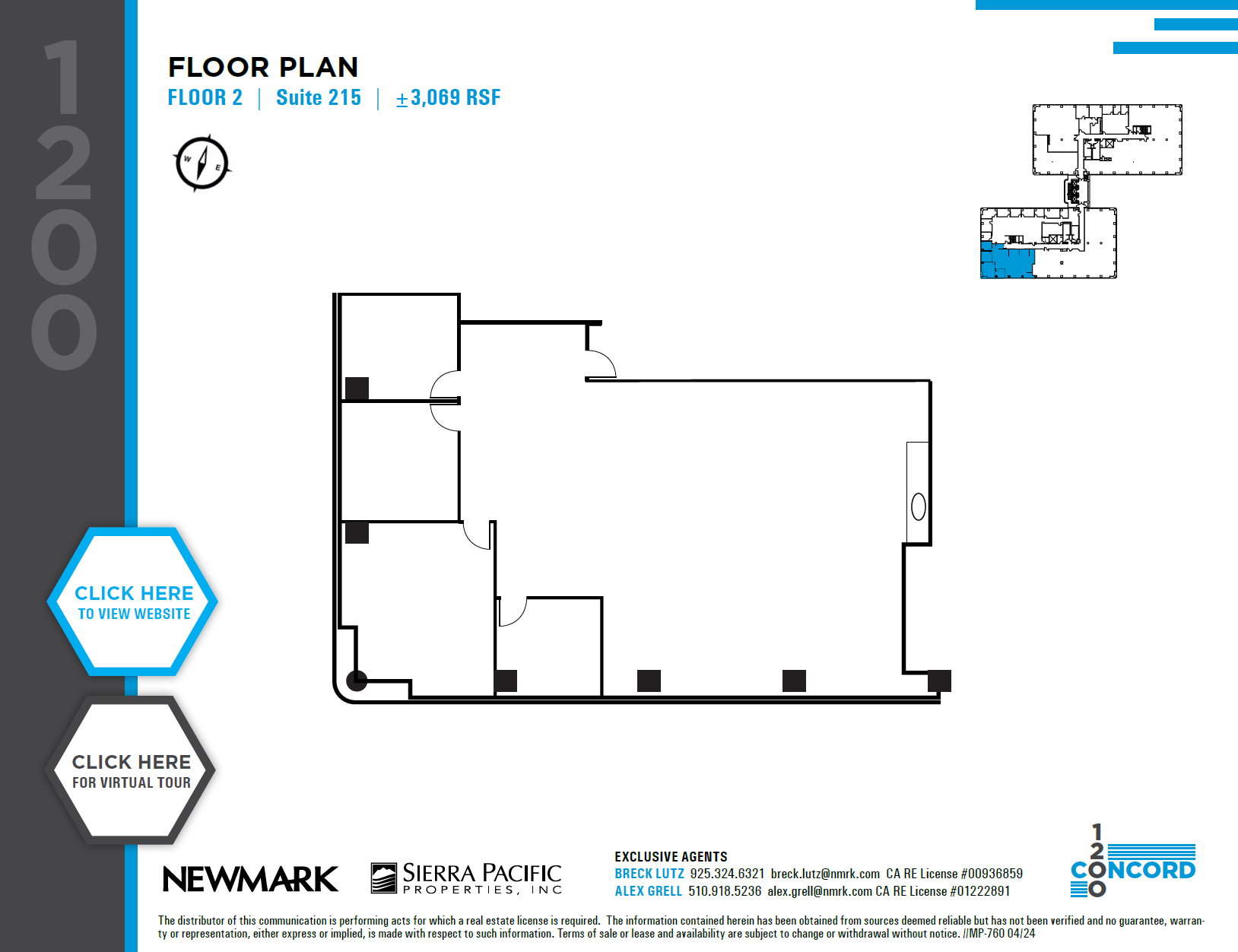 1200 Concord Ave, Concord, CA à louer Plan d’étage– Image 1 sur 1