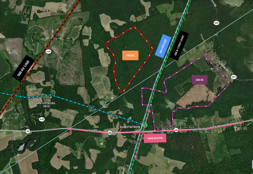 8403 Sussex Dr, Stony Creek, VA à vendre - Aérien – Image 2 sur 2