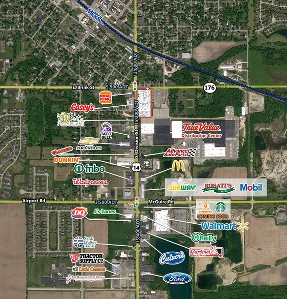 SEC OF ROUTE 14 AND BRINK St, Harvard, IL à louer - Photo de l’immeuble – Image 1 sur 5