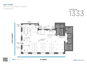 1333 H St NW, Washington, DC à louer Plan d’étage– Image 1 sur 1