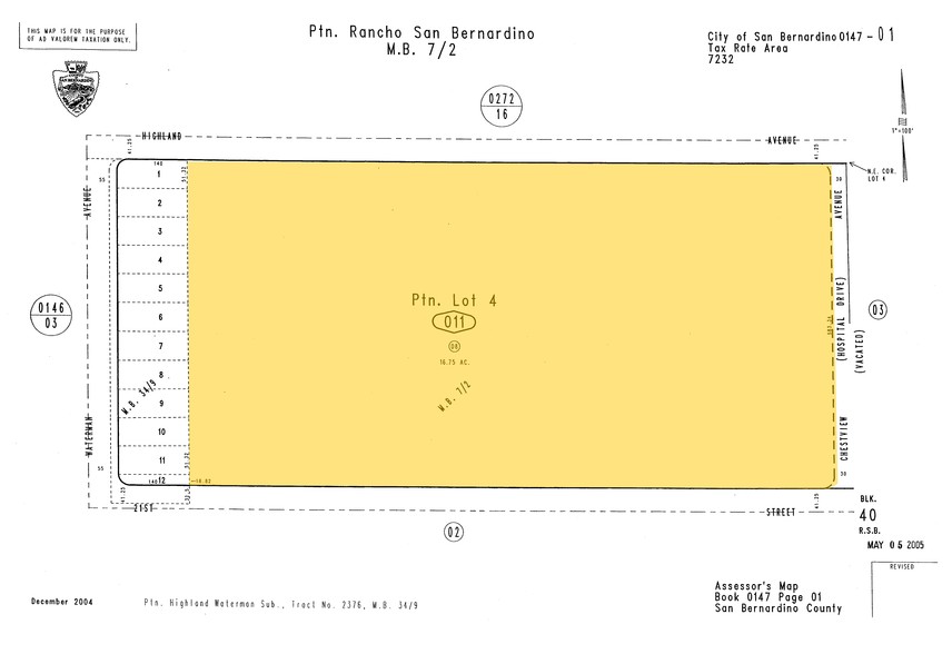401 E Highland Ave, San Bernardino, CA à louer - Plan cadastral – Image 2 sur 5