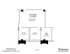 13465 Midway Rd, Farmers Branch, TX à louer Plan d’étage– Image 1 sur 1