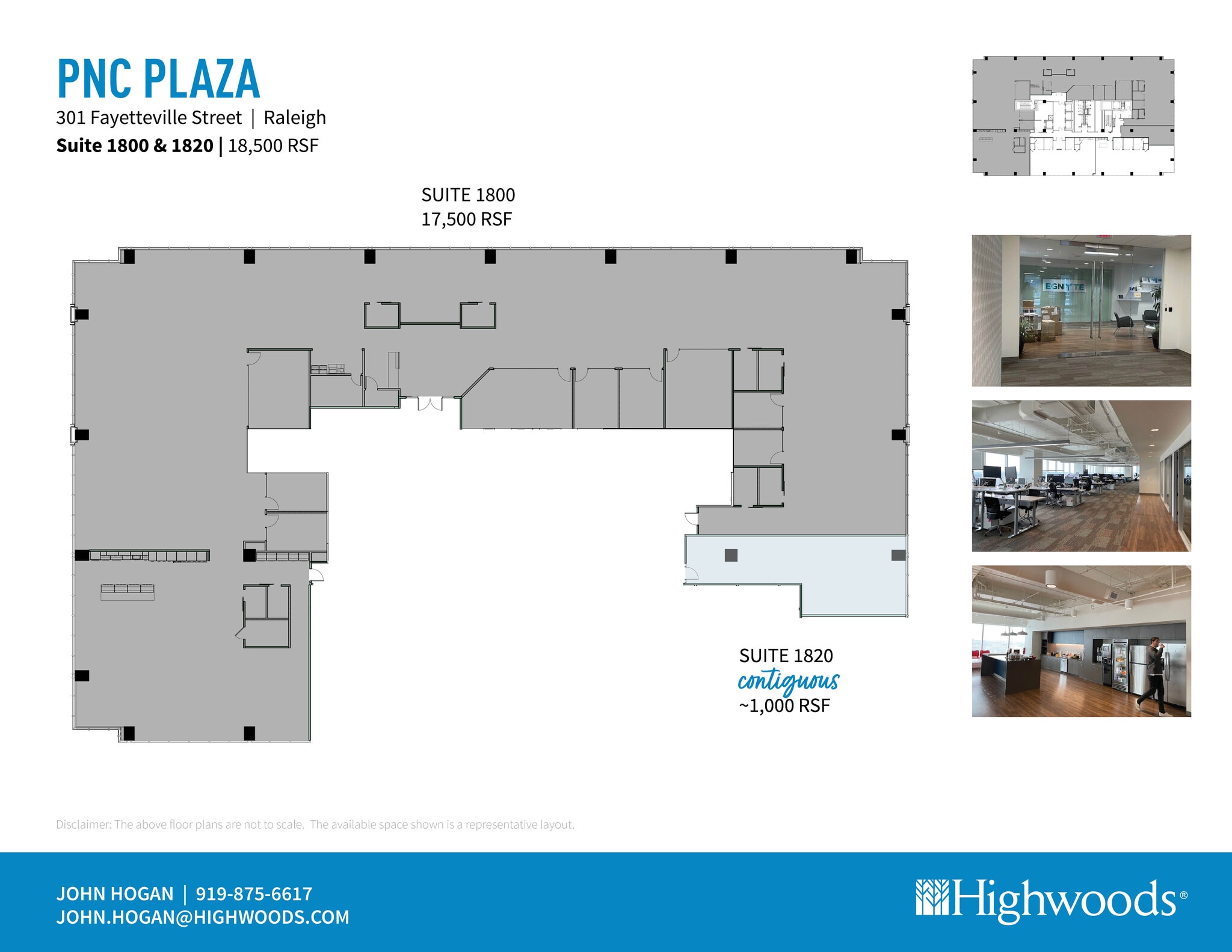 301 Fayetteville St, Raleigh, NC à louer Plan d’étage– Image 1 sur 2