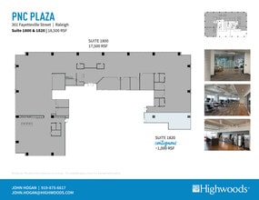301 Fayetteville St, Raleigh, NC à louer Plan d’étage– Image 1 sur 2